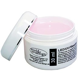 30 ml LED/UV-Fiberglas Gel dickviskose Pink Clear, rosa Klar 1 Phasengel, Aufbaugel