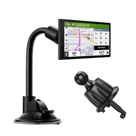 Epronic GPS Mount for Garmin(2Pcs), Car Air Vent Bracket and Suction Cup Mount for Garmin Nuvi Dezl Drive Drivesmart Zumo Driveassist DriveLuxe StreetPilot RV Standard 17 mm Car Mount