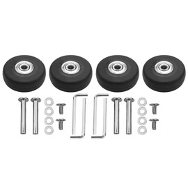 Tagtight Wheels for Suitcase Rubber Swivel Castors Suitcase Castors Replacement Wheels 50 mm x 15 mm, Universal Luggage Suitcase Replacement Wheels with Axles Replacement Parts for Suitcases Luggage