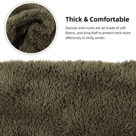 Pesaat Winter Girls Scarf Polar Fleece Children Neck Warmer Knitted Kids Toddler Round Scarves (Army Green)