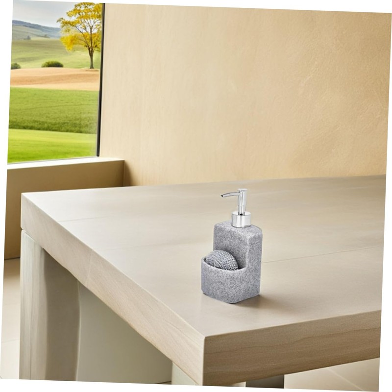 CAXUSD Multi-use Dish Soap Dispenser Sponge Holder for Kitchen Bathroom