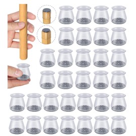 32pcs Small Chair Leg Floor Protectors,Bar stools Leg Protectors Caps,Dining Room Table Chair Leg Protectors for Hardwood Floors, Chair Leg Covers Silicone Felt Furniture Pads Non Slip