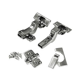 Blum Clip top BLUMOTION Soft Close Hinges, 110 Degree, Self Closing, Frameless, with Mounting Plates and Hinge Cover Plates (Inset - 8 Pack (4 Pair))