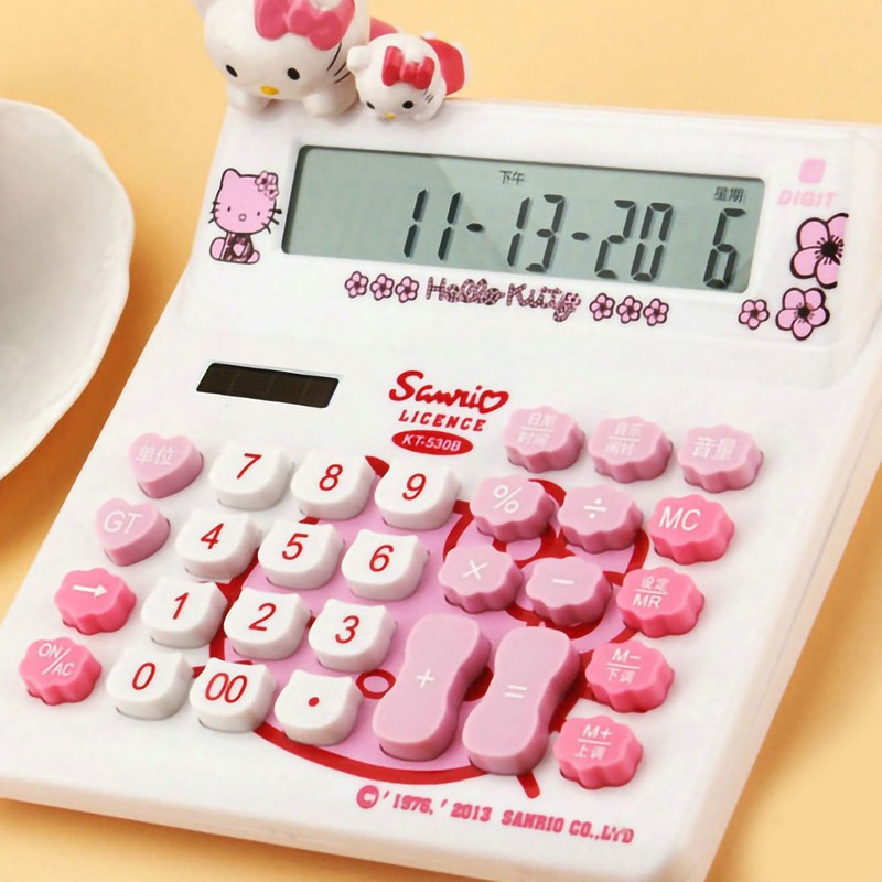 Cute Desktop Calculator Cute Cat Style 12 Digit Basic Standard