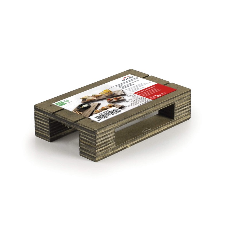 LACOR 61060 Mini Pallet Food Presentation, 100% Birch Wood, Durable