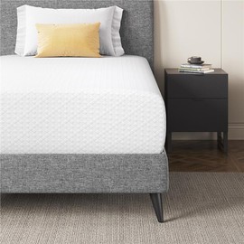 Yaheetech Twin Size Mattress Cooling Gel Memory Foam Mattress, Green Tea Bed Mattress in a Box, Medium Firm, 8/10/12 inch - mattress & bed frame size: 12 inch Twin