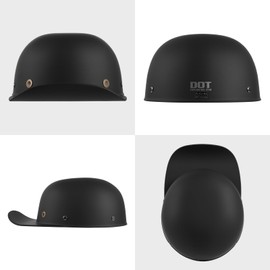 Baseball Style Helmet for Adults (Matte Black, Medium)