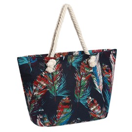 Large Beach Bag - Water Resistant With Zip Black