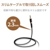 Elecom AX-35MS05BK Audio Cable, 0.5m Auxiliary, 3.5 Male to φ3.5