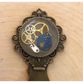 Jabberwock Emporium Scroll Edge Metal Clip Bookmark, Handmade