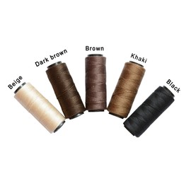 3 Rolls Sewing Threads Weaving Threads Using for Hand Sewing Hair Weft Hair Extensions Wig DIY (Black)