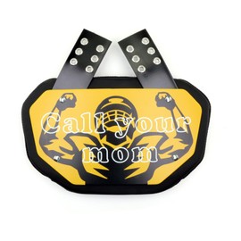 Runxrocy Back Plate Football Adult Rear Protective Pad Youth Protect Football Backplate for Players Call Your Mom Yellow Color (Call Your Mom-Yellow, Youth (Above 12Years Old))