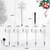 VOGVOG VOGVOG Snowflake Solar Christmas Pathway Lights, Set of 5