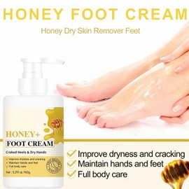 Honey Foot Cream for Cracked Heels & Dry Skin –Honey Dry Skin Remover Feet,Cracked Heel Repair Cream, Moisturising Heel Cream,Improve Dryness,Maintain Feet,Full Body Care,Foot Care,150g