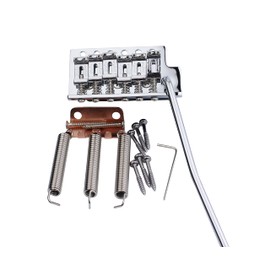 Guyker Tremolo Bridge Vintage Bent Steel Saddles Compatible with Start ST Electric Guitar (GK-1004, Chrome)