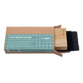 SIGEL BA120 Magnetic WhiteBoard / WhiteBoard eraser brush, wood, 13 x 6 cm, Beige / anthracite