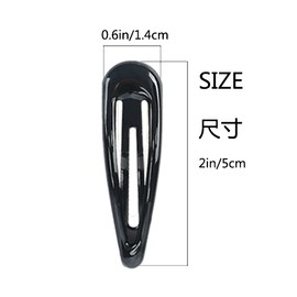 30,60 80 Pack Black 2 Inch Women Metal Snap Hair Clips Accessories No Slip Hair Barrettes Girls Women Hair Accessories (Black-1 50PCS)