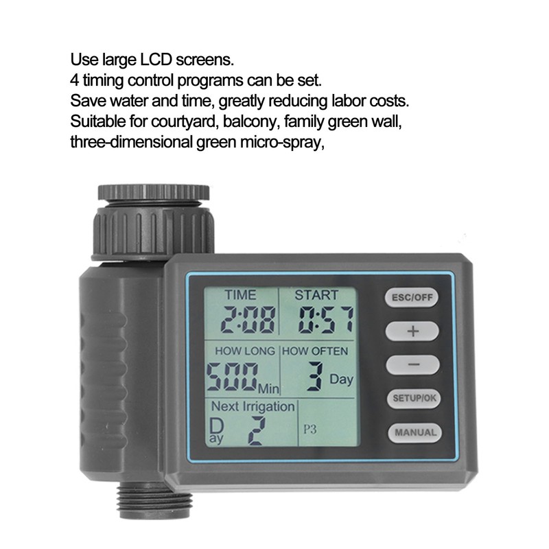 LCD Electronic Garden Digital Water Timer Watering Irrigation Controller with