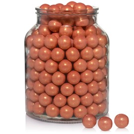 Candy Envy Large 1" Shimmer Rose Gold Gumballs - 2 Pound Bag - Approximately 120 Gumballs Per Bag