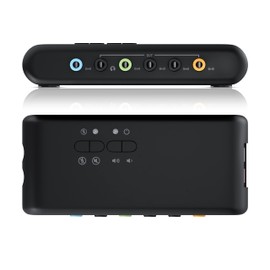 CSL - USB 7.1 external sound card 8-channel - 7.1 Channel USB Soundbox - Dynamic 3D Surround Sound - up to 8 speakers - simultaneous recording and playback - analog and digital audio equipment