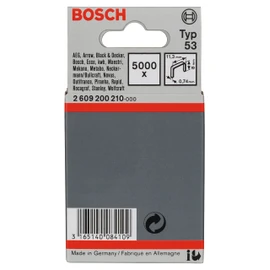 Bosch Accessories Fine Wire Staple Type 53 (Textiles, Carton, 114mm x 0.74mm x 8mm, Accessories for Joining)