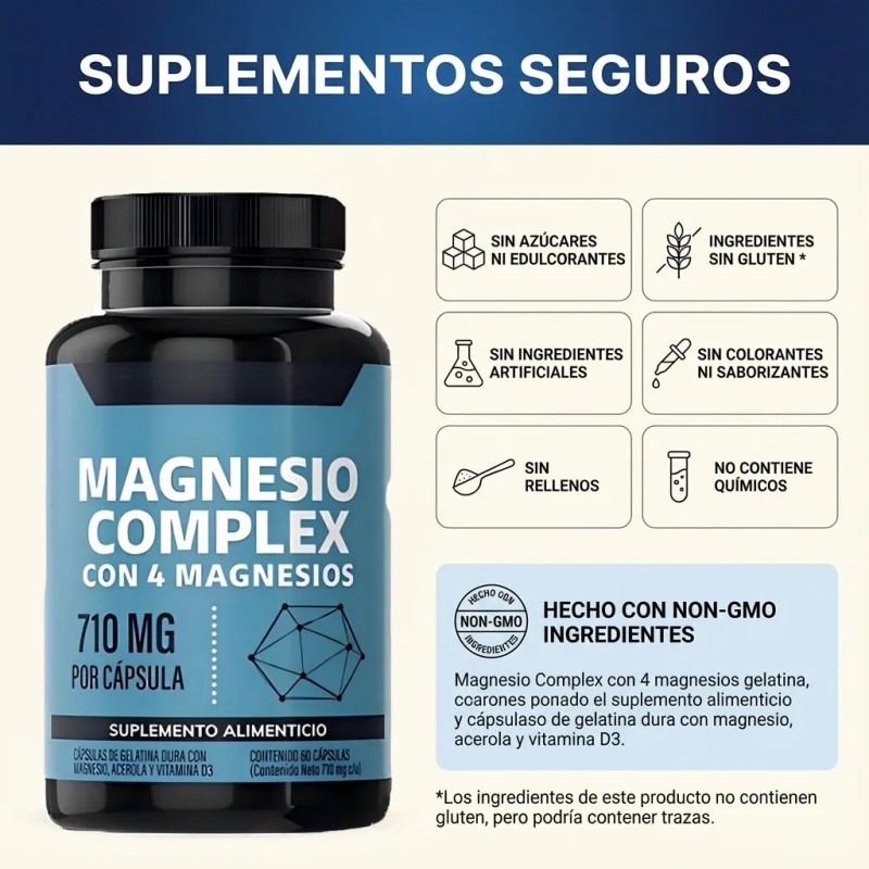 Magnesio Complex - Suplementos Deportivos - Para Fuerza Sin Sabor