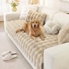 OstepDecor Faux Fur Couch Covers for Sofa, Soft Plush Sofa