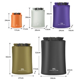 Ultralight Dry Bag Climbing Storage Bag for Camping Hiking Travel, 12L Purple, Ultra lightweight