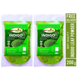Indigo Powder (INDIGOFERA TINCTORIA) For Hair (PACK OF 2) (200 Grms) 0.44 LB (External Use)