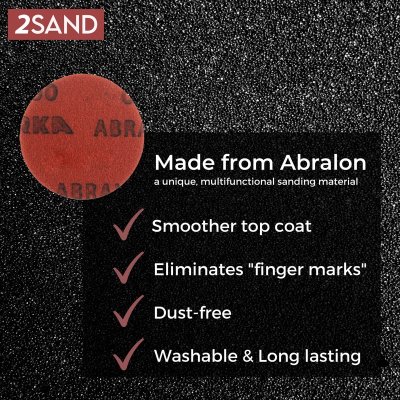 2SAND Mirka Abralon 5 inch Hook Loop Polishing Discs 2000