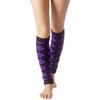 iB-iP Women's Ballet Dancer Aerobic Checked Thermal Leg Warmers, Hyacinth
