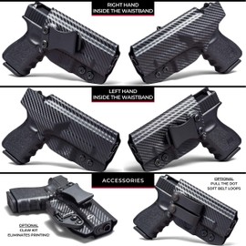 Concealment Express IWB KYDEX Holster, Fits CZ P-10 C - Claw Compatible w/ Posi-Click Retention & Adjustable Cant - Custom Fit, Made in USA (Carbon Fiber Black)