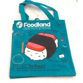 Foodland NWT Hawaii Eco Foodland Reusable Shopping BagTote Musubi Design