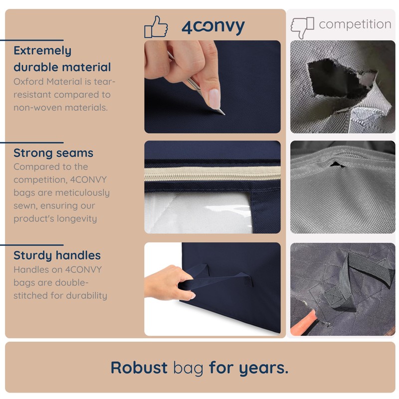 4CONVY Solid, Foldable Clothes Storage Box with Zipper - [2024