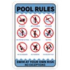 GLOBLELAND Pool Rules Swim at Your Own Risk No Exceptions