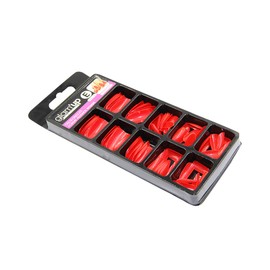 Glam'Up Paris - False Nails - Full Cover - Easy to Use - Pack of 100 - Almond Shape - No.176 - Red