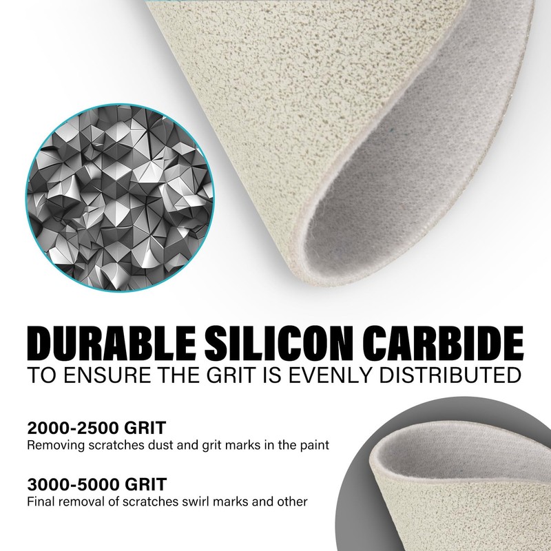 150mm Sanding Discs P2000 Fine Finishing Foam Discs, 15PCS Hook
