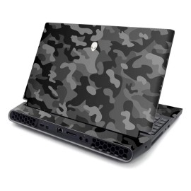 MightySkins Skin Compatible with Alienware Area-51M 17" (2019) - Black Camo |