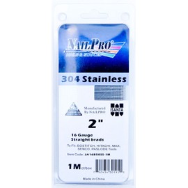 NailPRO 16 Ga x 1-1/4" Stainless Steel Finishing Nails, 1000 Count (2")