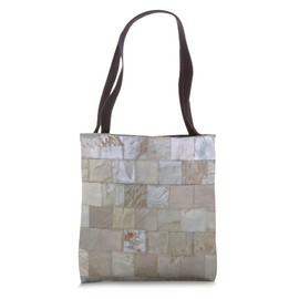 Distressed Mosaic Tile Wall Storage Women Work Travel Grocer Tote Bag