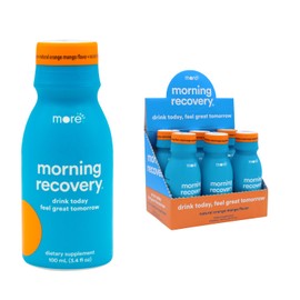 Morning Recovery Electrolyte, Milk Thistle Drink Proprietary Formulation to Hydrate While Drinking, Highly Soluble Liquid DHM, Non GMO, Vegan, Gluten-Free, Orange Mango, Pack of 6
