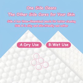 Taoluwin Soft Dry Wipes, 180 Count Disposable Face Towel, Dry/Wet Use, Tear-Resistant Makeup Remover Tissues for Daily Cleansing & Reuse, 20x20cm