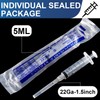 TENKAIWICK 30 Pack 5ml Syringes with Needle-22Ga 1.5Inch，Individually Sealed Packaging,