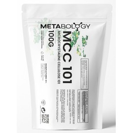 Metabology Microcellulose Crystalline 101 MCC Powder, 100 Grams, Bulk Excipients