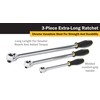 Titan 11307 3-Piece 36-Tooth Extra-Long Ratchet Set