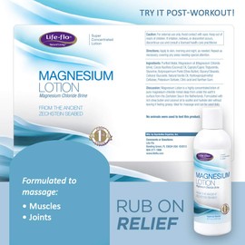 Life-Flo Magnesium Lotion | With Magnesium Chloride from the Zechstein Seabed | For Muscle Massage & Relaxation (8 oz)