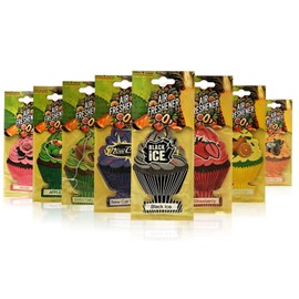 YXYDFDC Car Air Freshener Hanging Paper for Home Bathroom Auto Car Interior Decoration Accessories Freshener Natural scented tea paper Auto Hanging Vanilla perfume (8 Pcs)