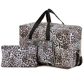 Arxus Large foldable travel bag. Carry the travel bag over luggage at the weekend with shoulder strap, Leopard pattern, Einheitsgröße