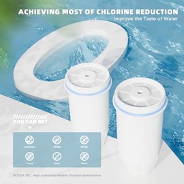 Water Filter Replacement 5-Stage Fit for Zero 32 Cup Dispenser and Pitcher Filter, Compatible with Zero Filter 2 Pack, ZR-001 ZR-017 ZR-004 ZP-006 ZD-013 ZS-008, Reduce Lead, By BOGDA