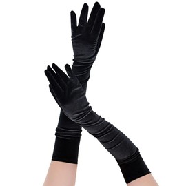 Vintage-Long-Thick-Velvet-Gloves - 1920s Long Opera Gloves for Stage Performance Formal Dress Dance Party